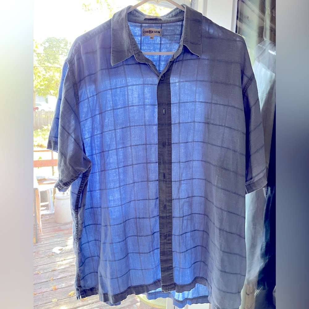 Chereskin XXL Linen rayon blend‎ button up shirt